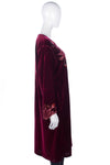 Zen Magic Velvet Tunic Dress Burgundy Size L-XL - Ava & Iva