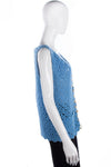 Vintage crochet blue vest size M/L - Ava & Iva