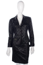 Marilyn Hattersley Skirt Suit Black embroidered and Sequin Material Size10/ Small - Ava & Iva
