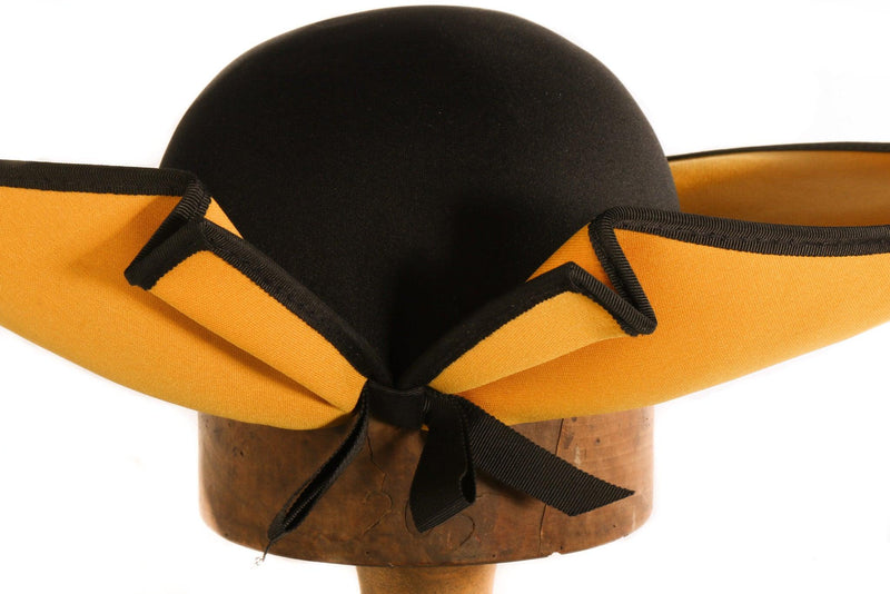 Genevieve Louis Designs Nigel Rayment Black and Yellow Hat 53.5cm - Ava & Iva