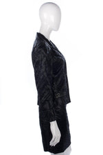 Marilyn Hattersley Skirt Suit Black embroidered and Sequin Material Size10/ Small - Ava & Iva