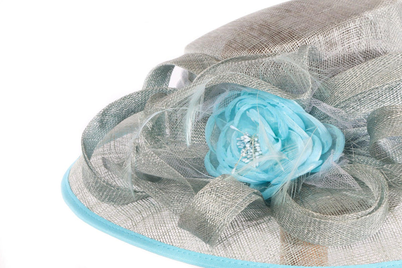 Balfour blue formal hat  side