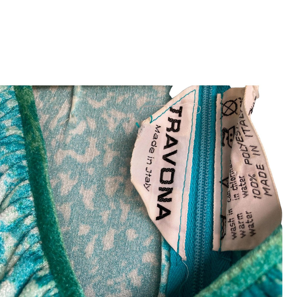 Travona Petrol Blue And Green Long Sleeved Dress UK Size 16 - Ava & Iva