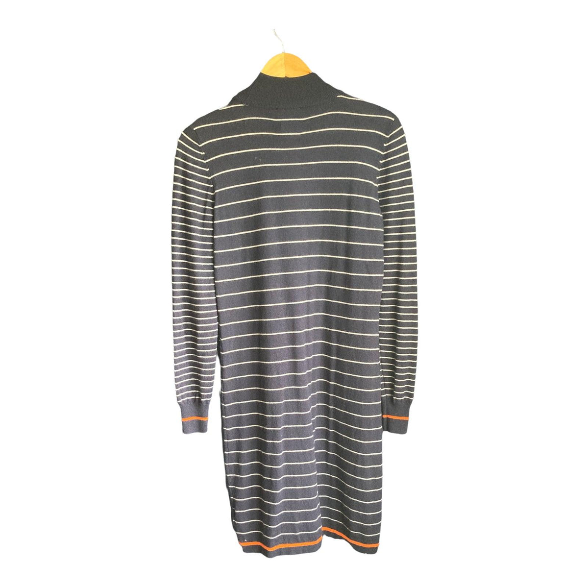 Cynthia Rowley Merino Wool Navy And White Long Sleeved Dress UK Size Medium - Ava & Iva