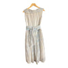 Vintage Pale Blue And Cream Sleeveless Dress UK Size 8 - Ava & Iva