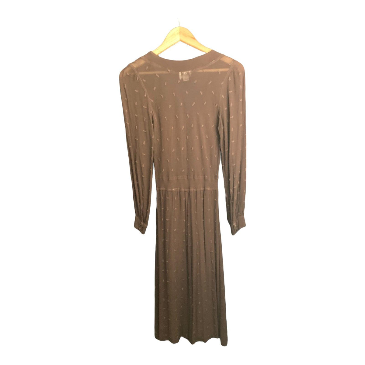 Ghost Brown Long Sleeved Dress UK Size Medium. - Ava & Iva