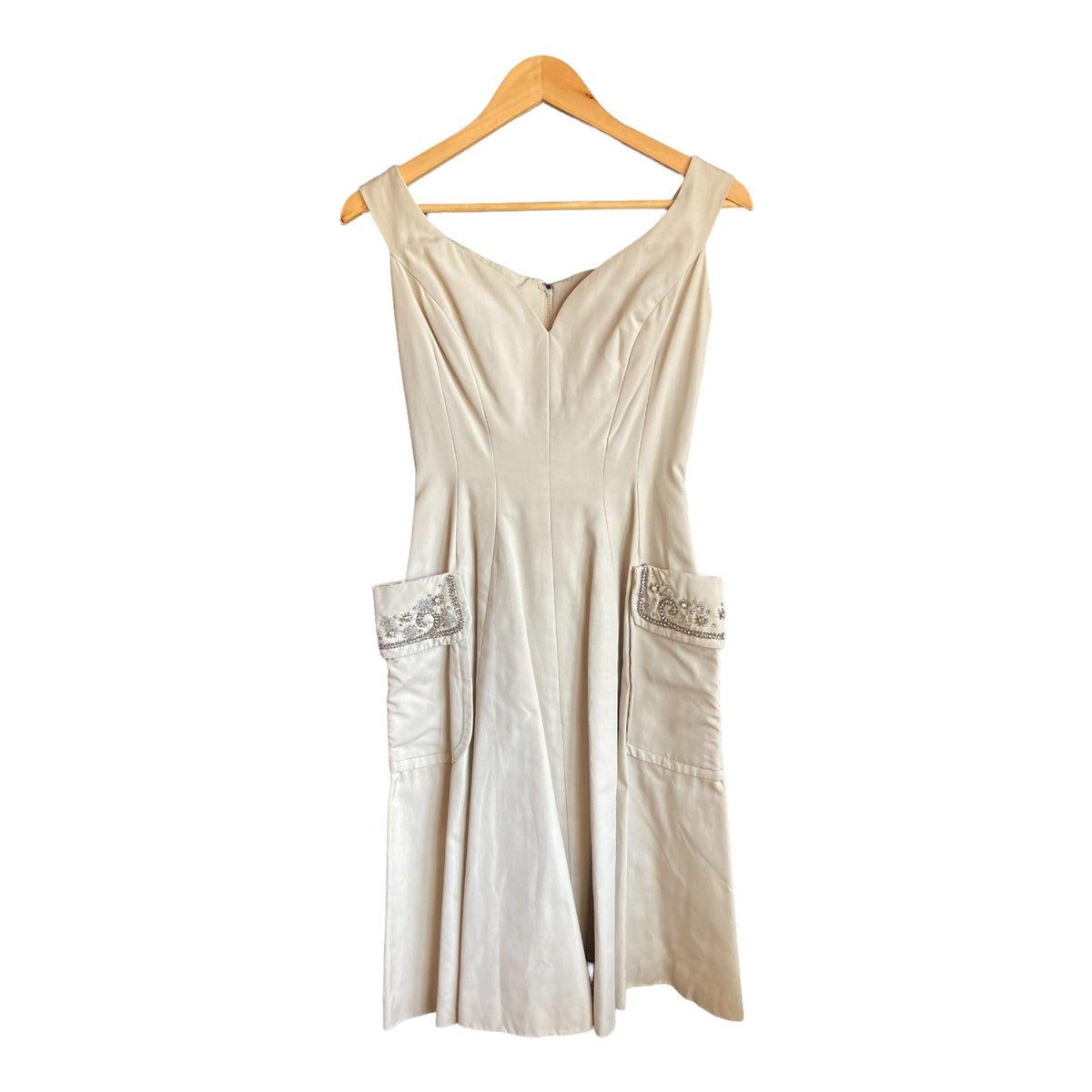 Goodman's Cream Sleeveless Dress UK Size 6 - Ava & Iva