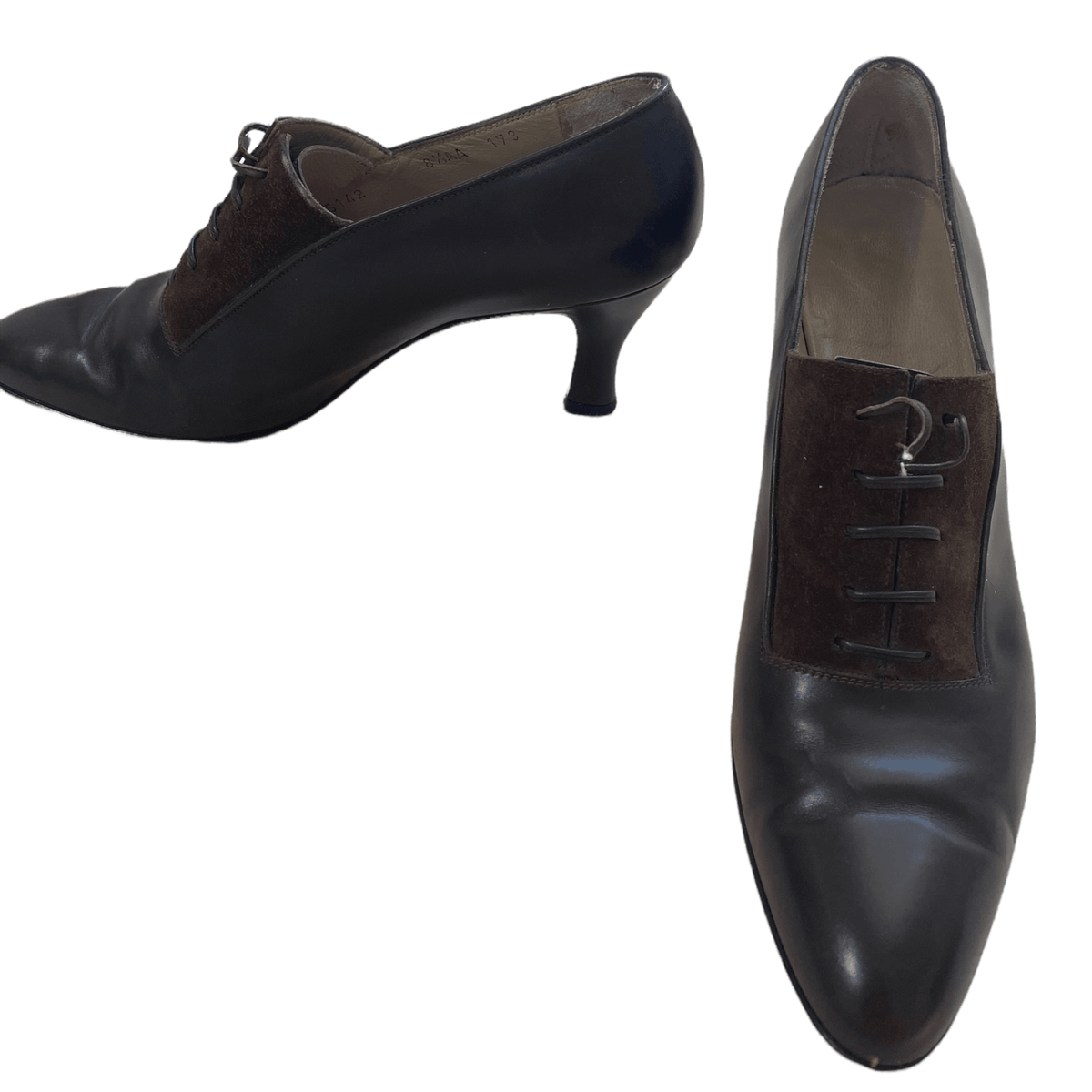 Ferragamo Leather Brogue Shoes Leather Brown UK 6 - Ava & Iva