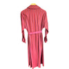 Aquascutum Cotton Red Striped Shirt Style Dress Long Sleeves UK Size 14 - Ava & Iva