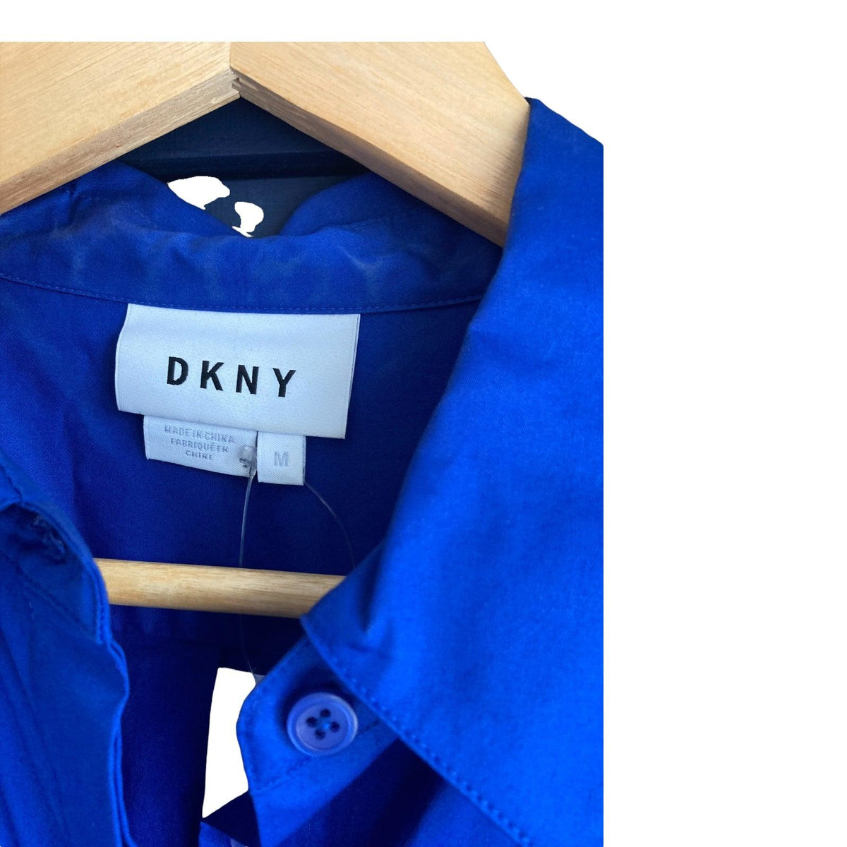 DKNY Cotton Royal Blue Long Sleeved Dress UK Size Medium. - Ava & Iva