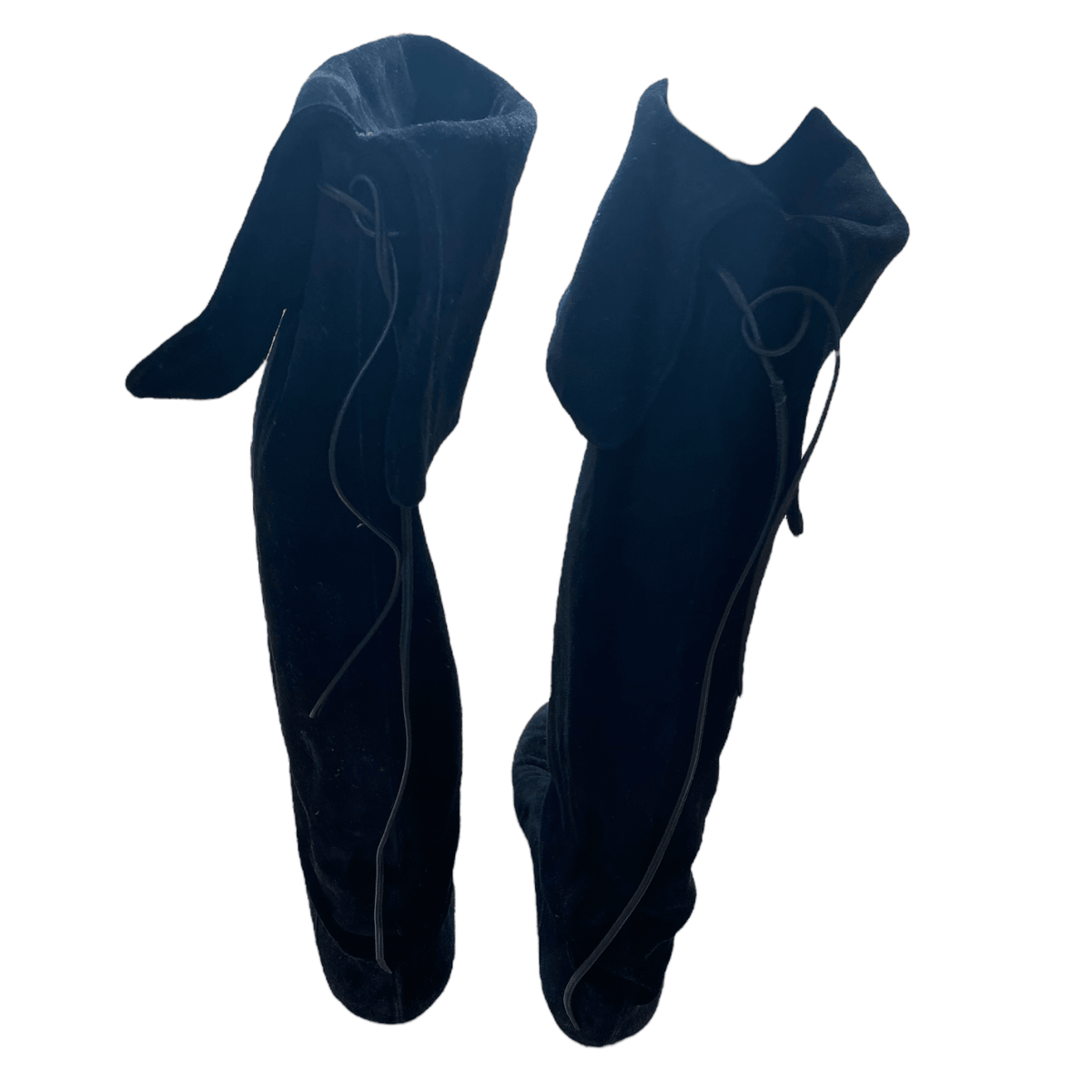 Suede Over The Knee Boots Black UK 7 EU 40 - Ava & Iva