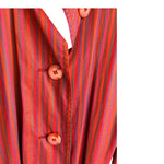 Aquascutum Cotton Red Striped Shirt Style Dress Long Sleeves UK Size 14 - Ava & Iva