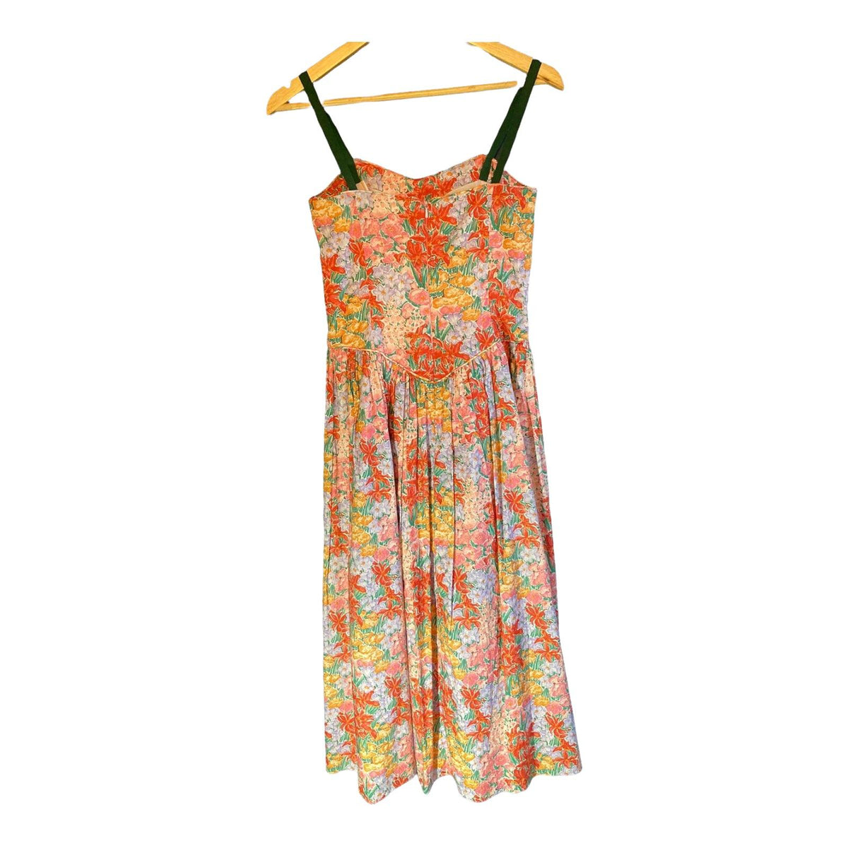 Liberty Cotton Pink Floral Patterened Strappy Dress UK Size 12 - Ava & Iva