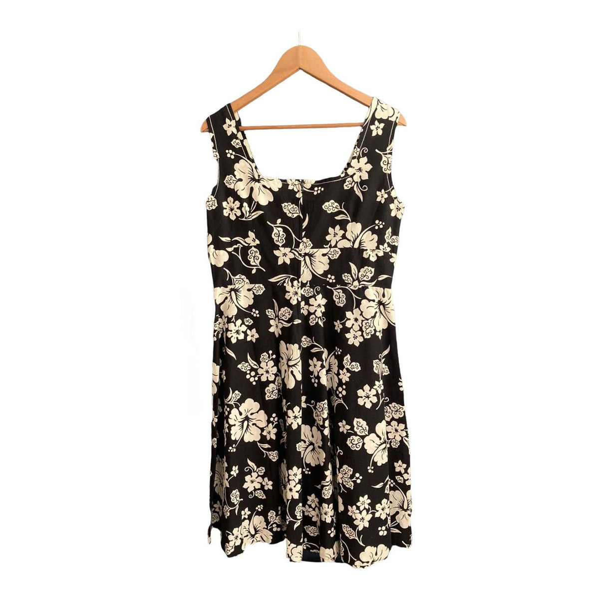 Sidgreene Cotton Black And White Floral Sleeveless Dress UK Size 12 - Ava & Iva