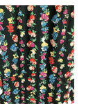 Vintage Cotton Black Multi-Coloured Floral Long Sleeved Dress UK Size 16 - Ava & Iva