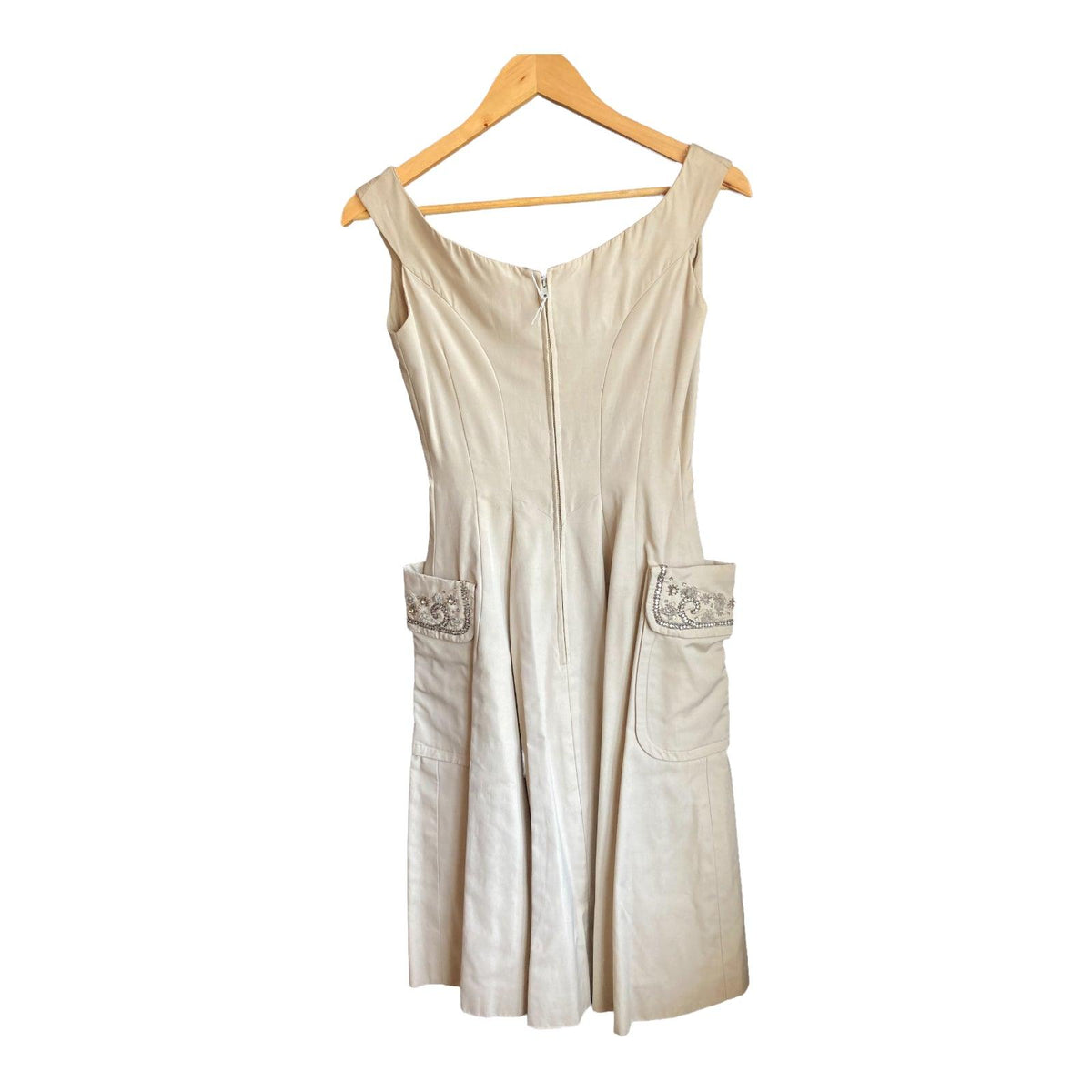 Goodman's Cream Sleeveless Dress UK Size 6 - Ava & Iva