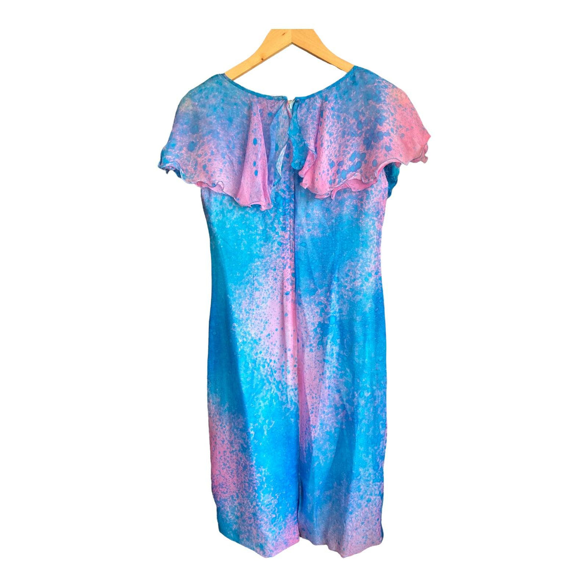 Margaret Blandford Pink and Blue Sleeveless Dress UK Size 8. - Ava & Iva