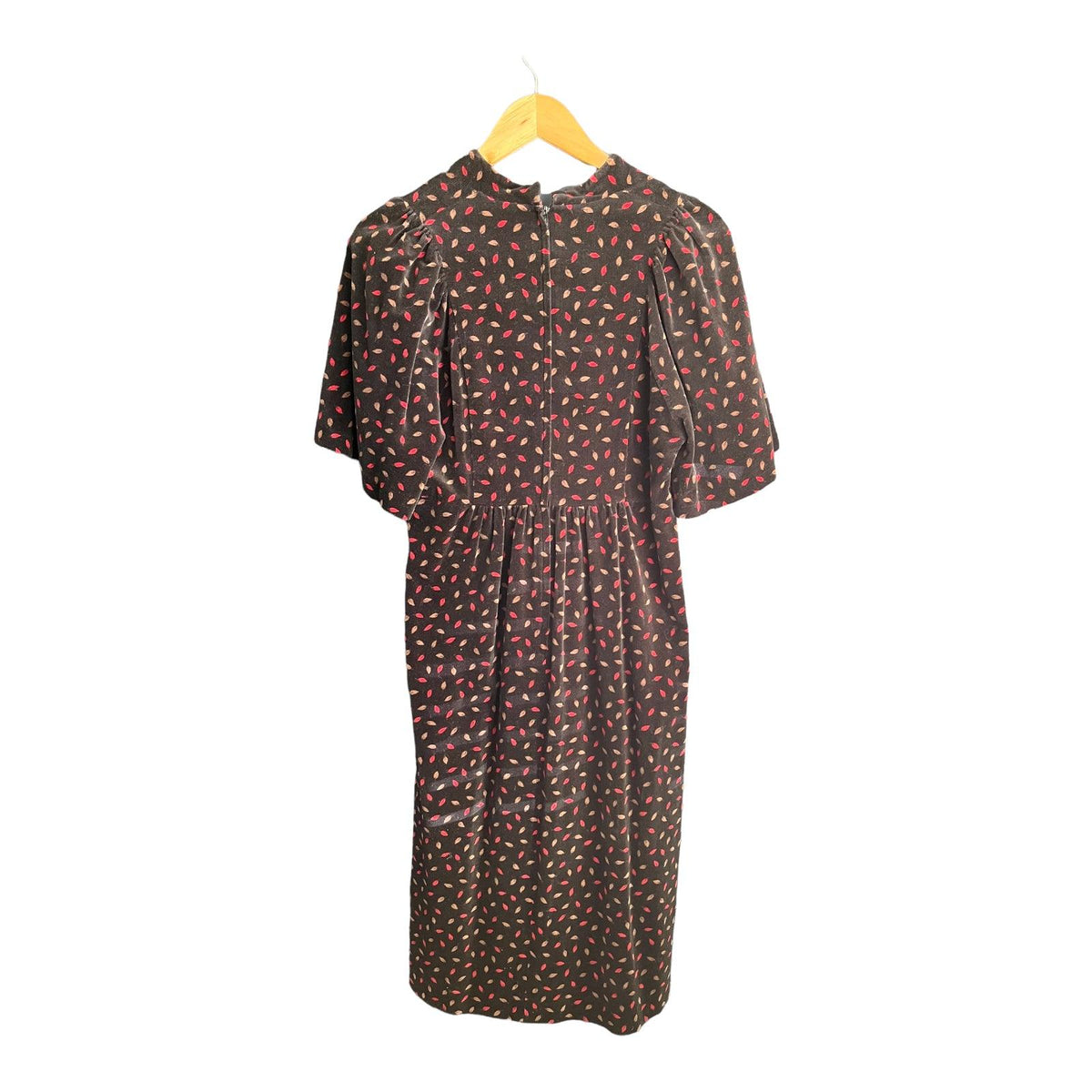 Susie G Cotton Black Patterned 3/4 Sleeved Dress UK Size 14 - Ava & Iva