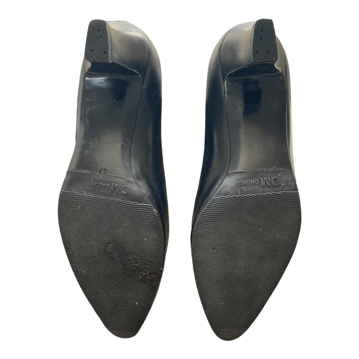 Ramirez Leather Court Shoe Black UK 4 EU 37 - Ava & Iva