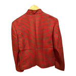 Louis Feraud Wool Red Dogtooth Skirt Suit Jacket - UK Size UK 14 Skirt - UK Size 12 - Ava & Iva