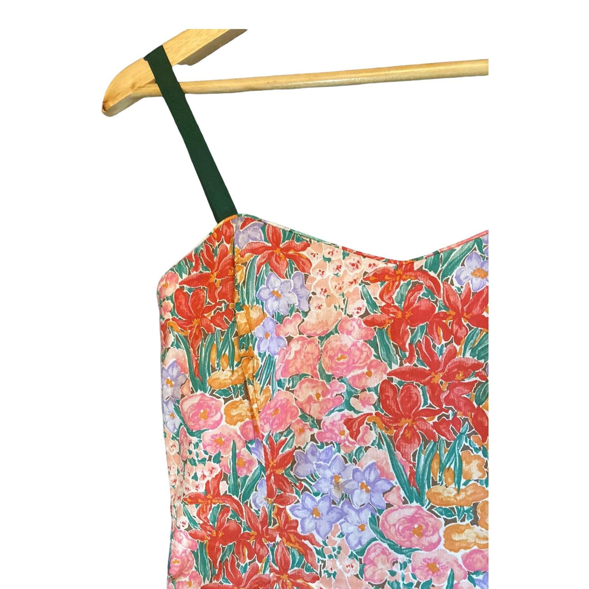 Liberty Cotton Pink Floral Patterened Strappy Dress UK Size 12 - Ava & Iva