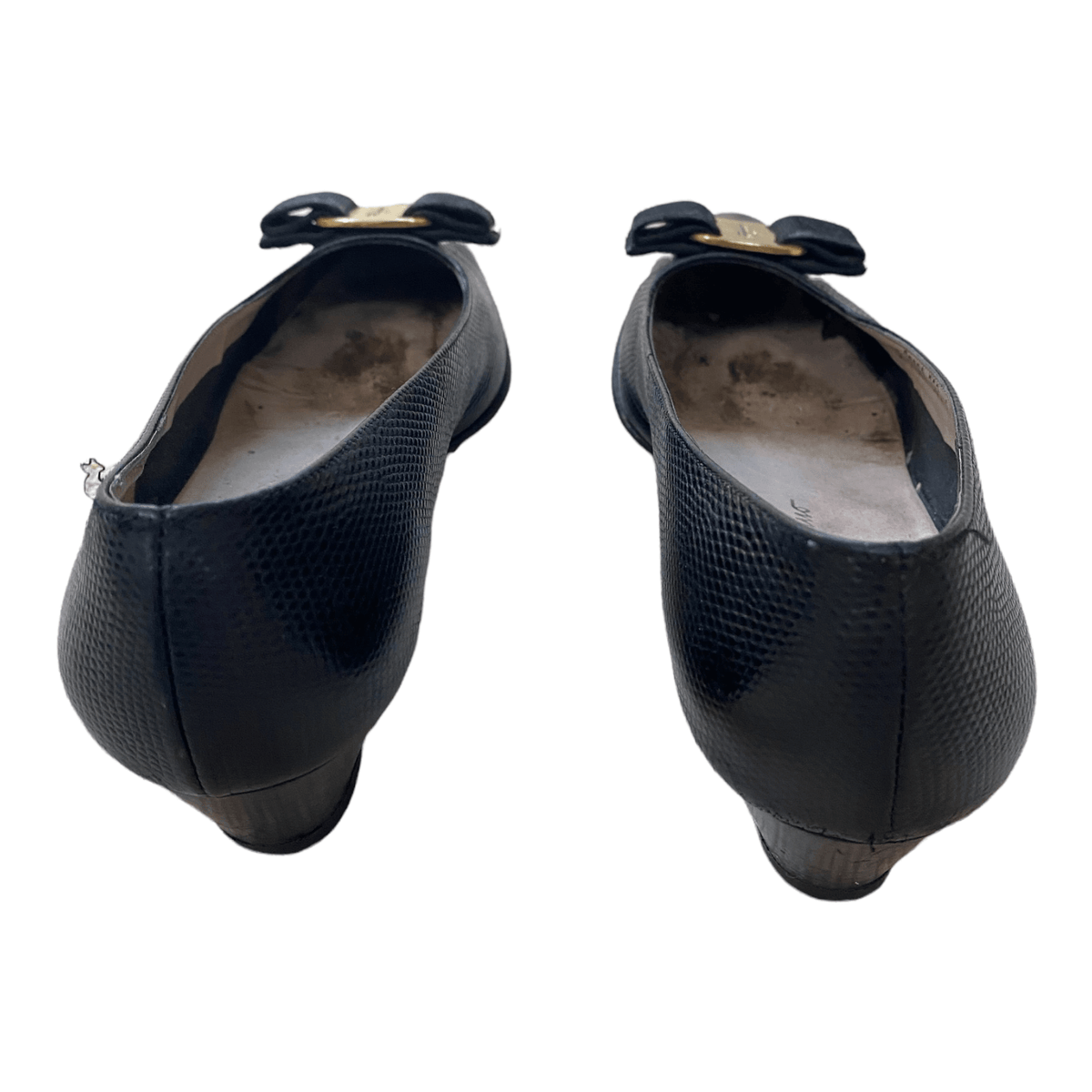 Ferragamo Leather Court Shoes Black UK 5.5 EU 38.5 - Ava & Iva