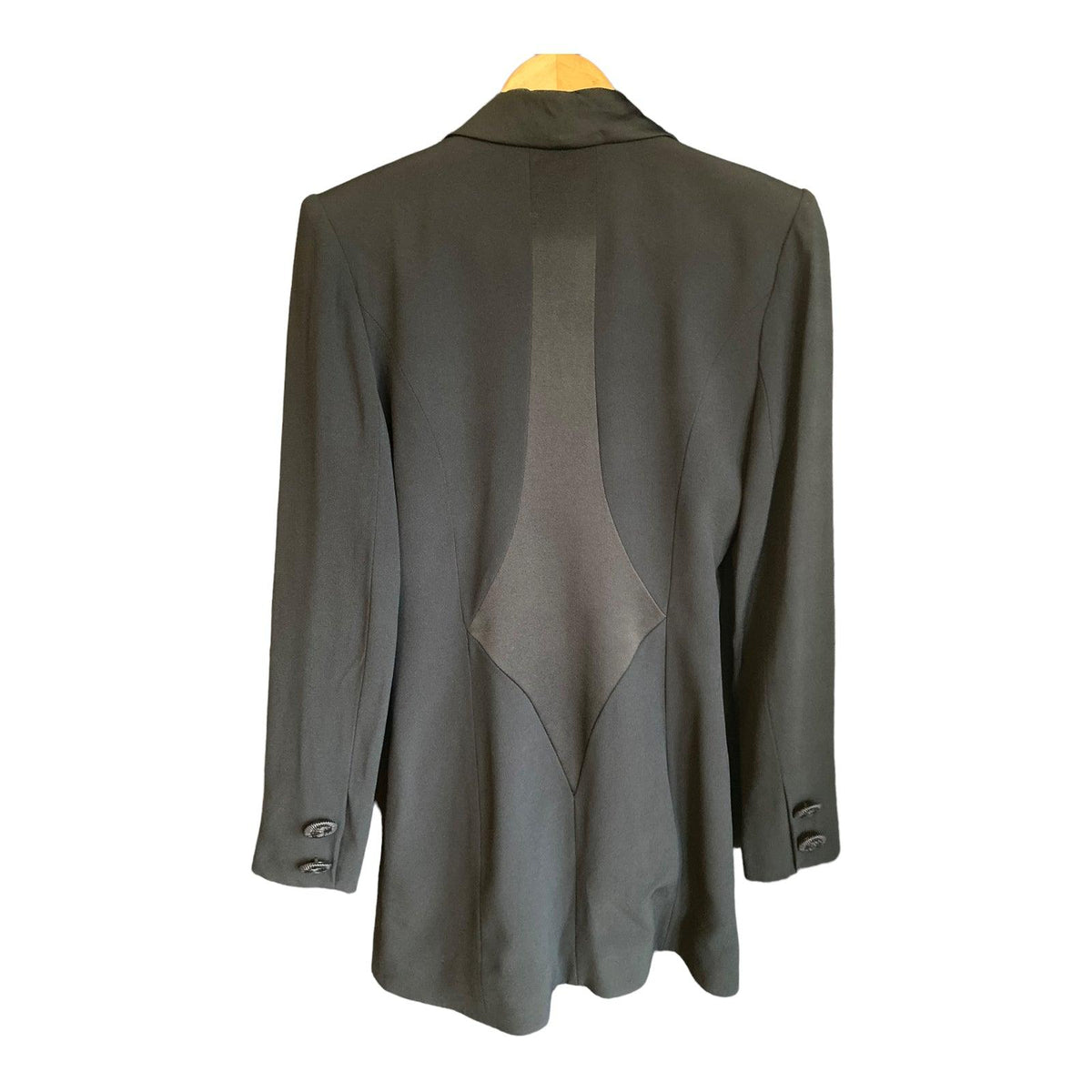 Tomasz Starzewski Classic Crepe Navy Long Sleeved Blazer Style Jacket UK Size 8 - Ava & Iva