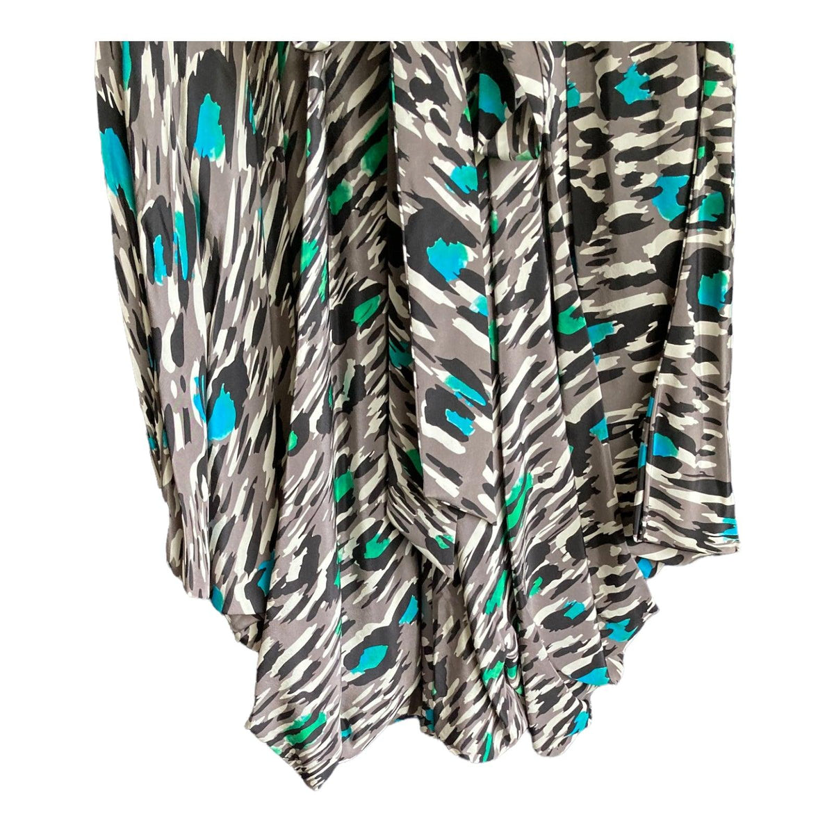 Coast Silk Grey Multi-Coloured Sleeveless Dress UK Size 8 - Ava & Iva