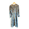 Vintage Blue Floral Long Sleeved dress UK Size 16 - Ava & Iva