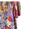 Vintage Cotton Red, Yellow And Purple Floral Short Sleeved Dress UK Size 16 - Ava & Iva