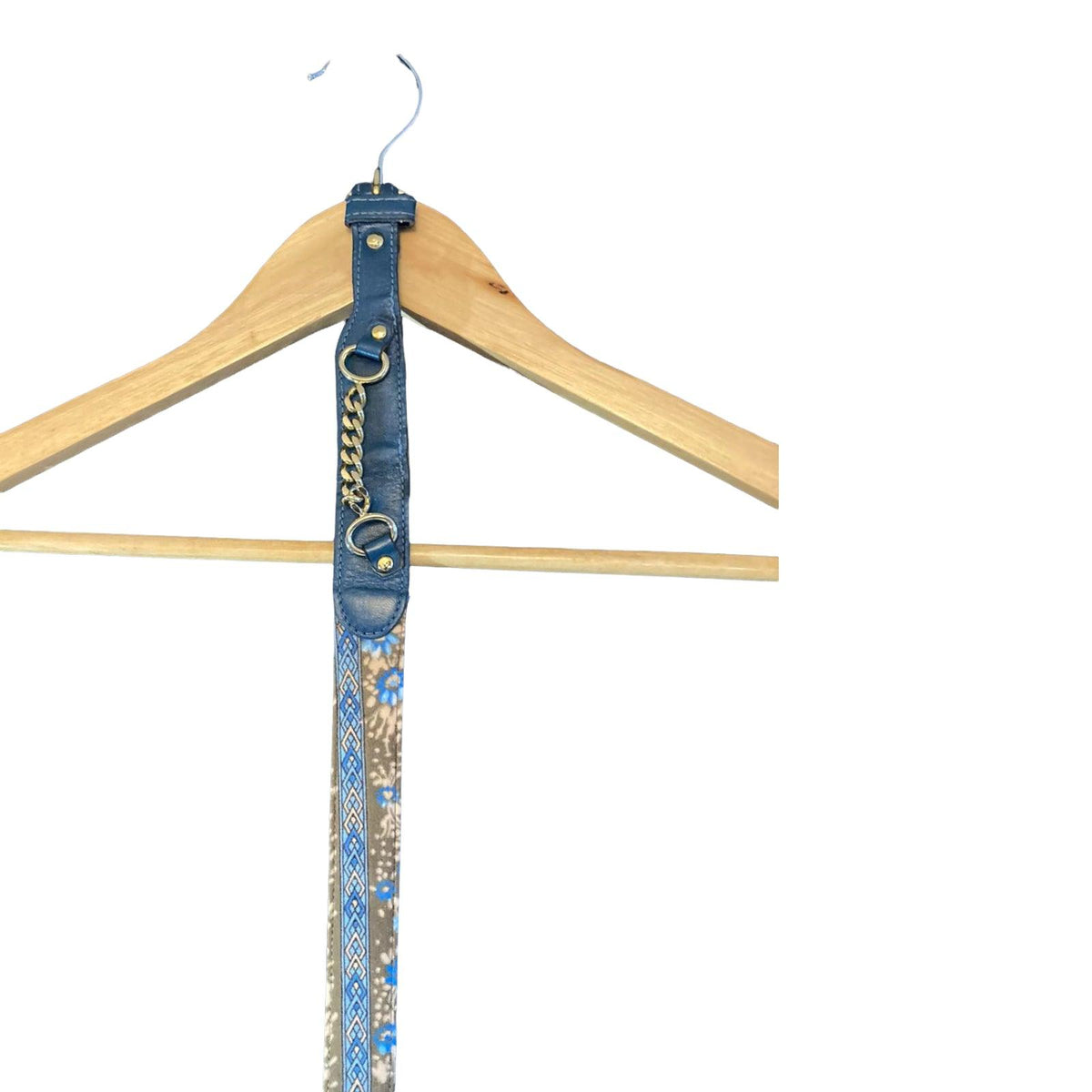 Giovannozzi Brown And Blue Long Sleeved Dress UK Size 14 - Ava & Iva