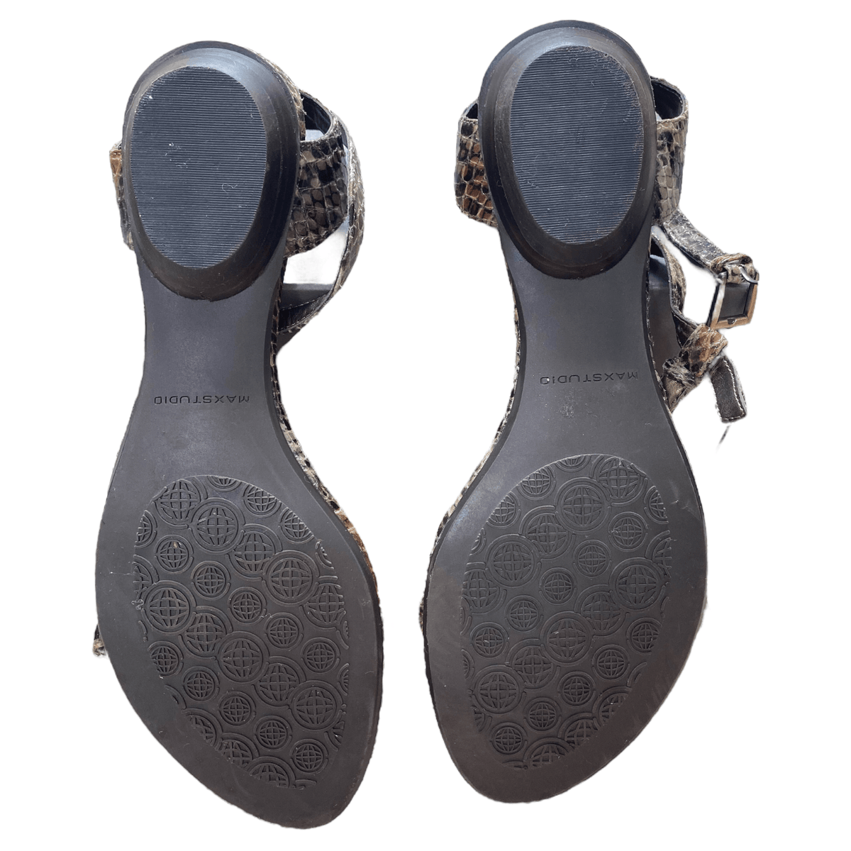 MaxStudio Snake Skin Sandals Brown UK 7 EU 40 - Ava & Iva