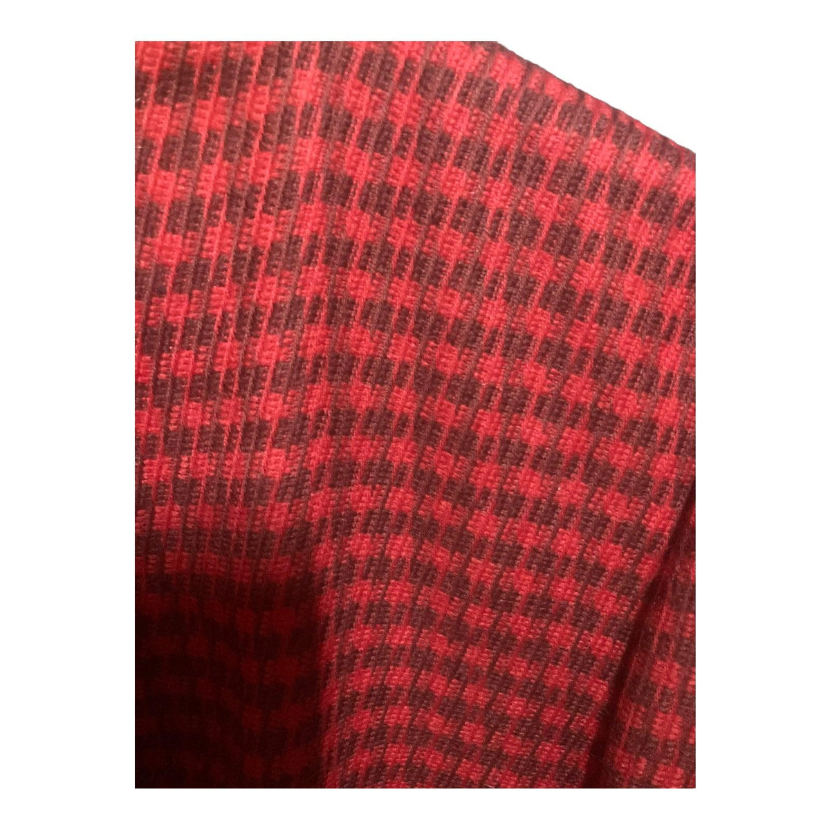 Louis Feraud Wool Red Dogtooth Skirt Suit Jacket - UK Size UK 14 Skirt - UK Size 12 - Ava & Iva