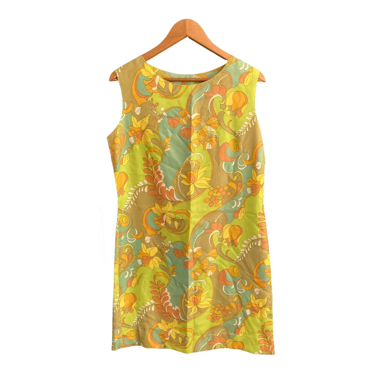 Banner Green Mutli-Coloured Sleeveless Dress UK Size 14 - Ava & Iva