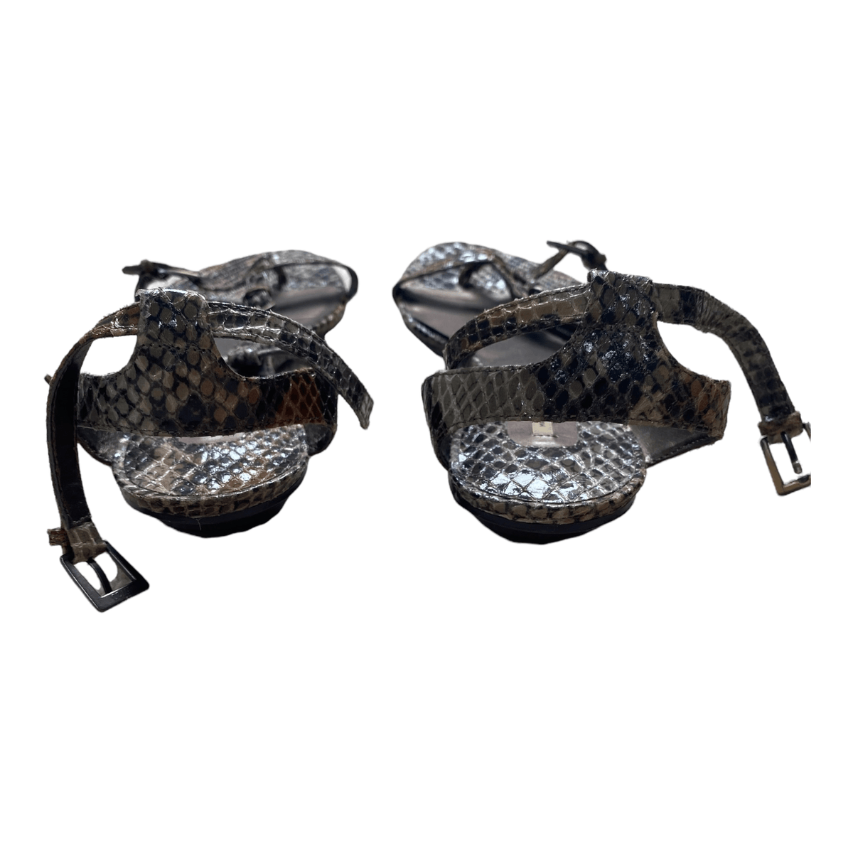 MaxStudio Snake Skin Sandals Brown UK 7 EU 40 - Ava & Iva
