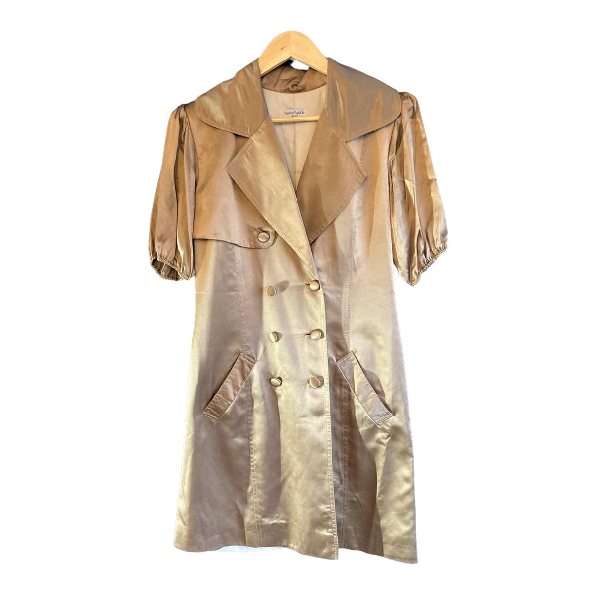 Bedrich Pavlocka Gold Long Sleeved Coat Style Dress UK Size 12 - Ava & Iva