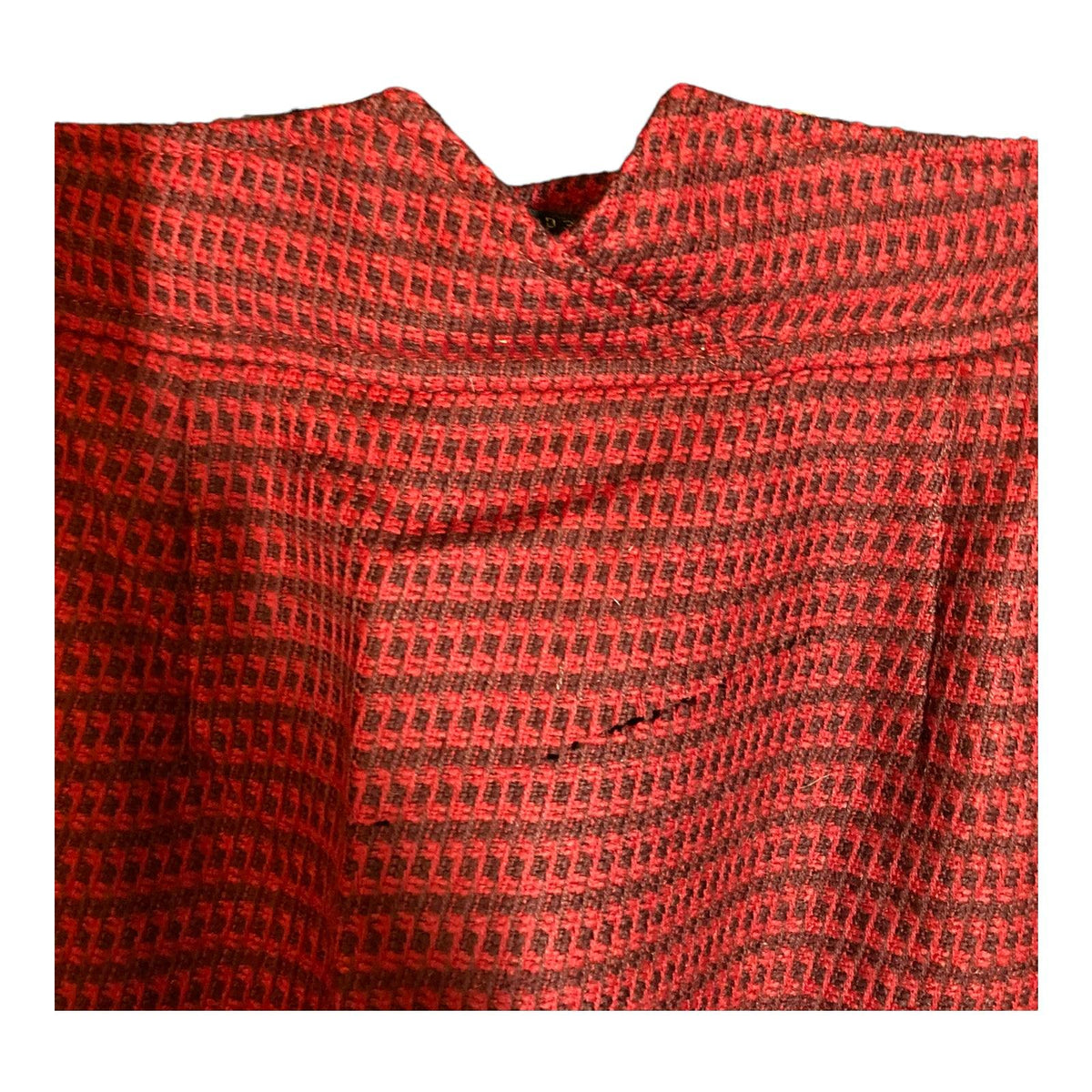 Louis Feraud Wool Red Dogtooth Skirt Suit Jacket - UK Size UK 14 Skirt - UK Size 12 - Ava & Iva