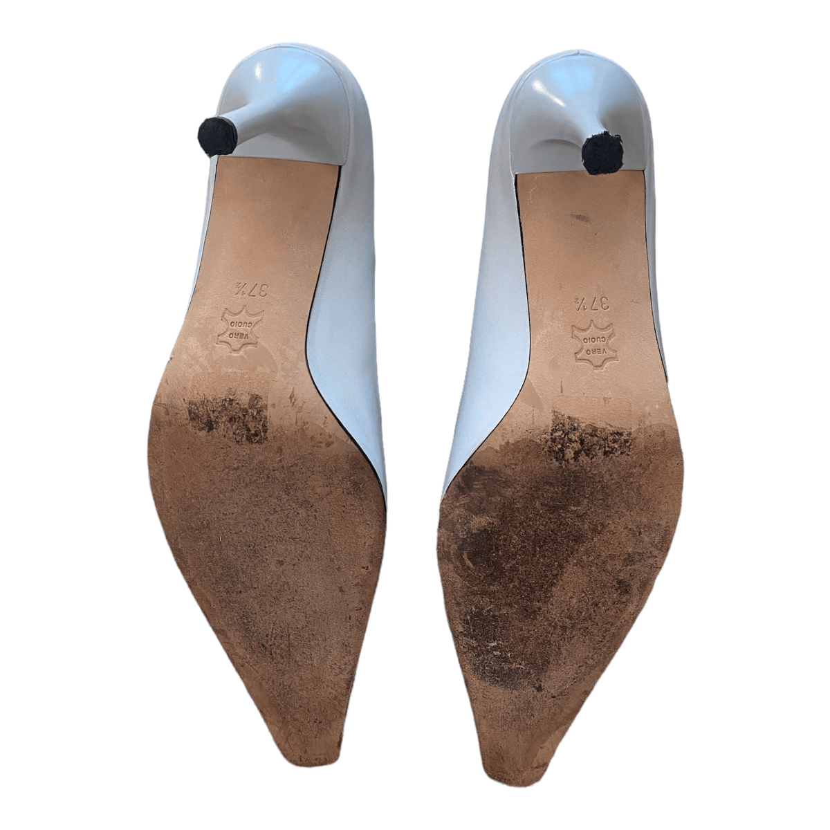 Luciano Barachini Leather Heels White UK 4.5 EU 37.5 - Ava & Iva