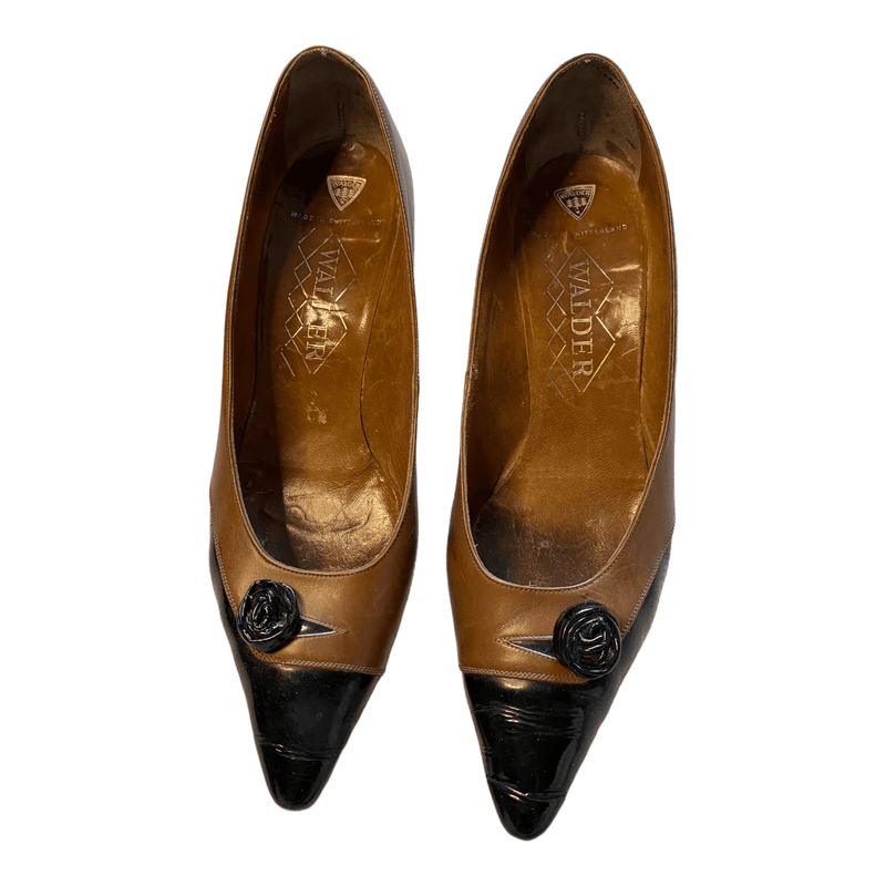 Walder Leather Court Shoes Brown UK 7 EU 40 - Ava & Iva