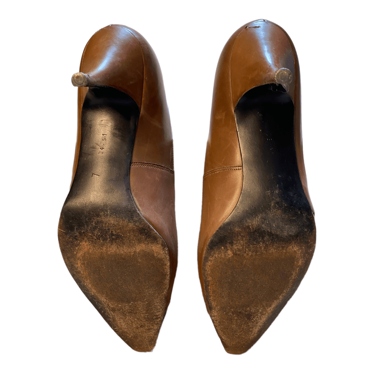 Walder Leather Court Shoes Brown UK 7 EU 40 - Ava & Iva