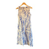 Vintage Cotton White And Blue Floral Sleeveless Dress UK Size 12 - Ava & Iva