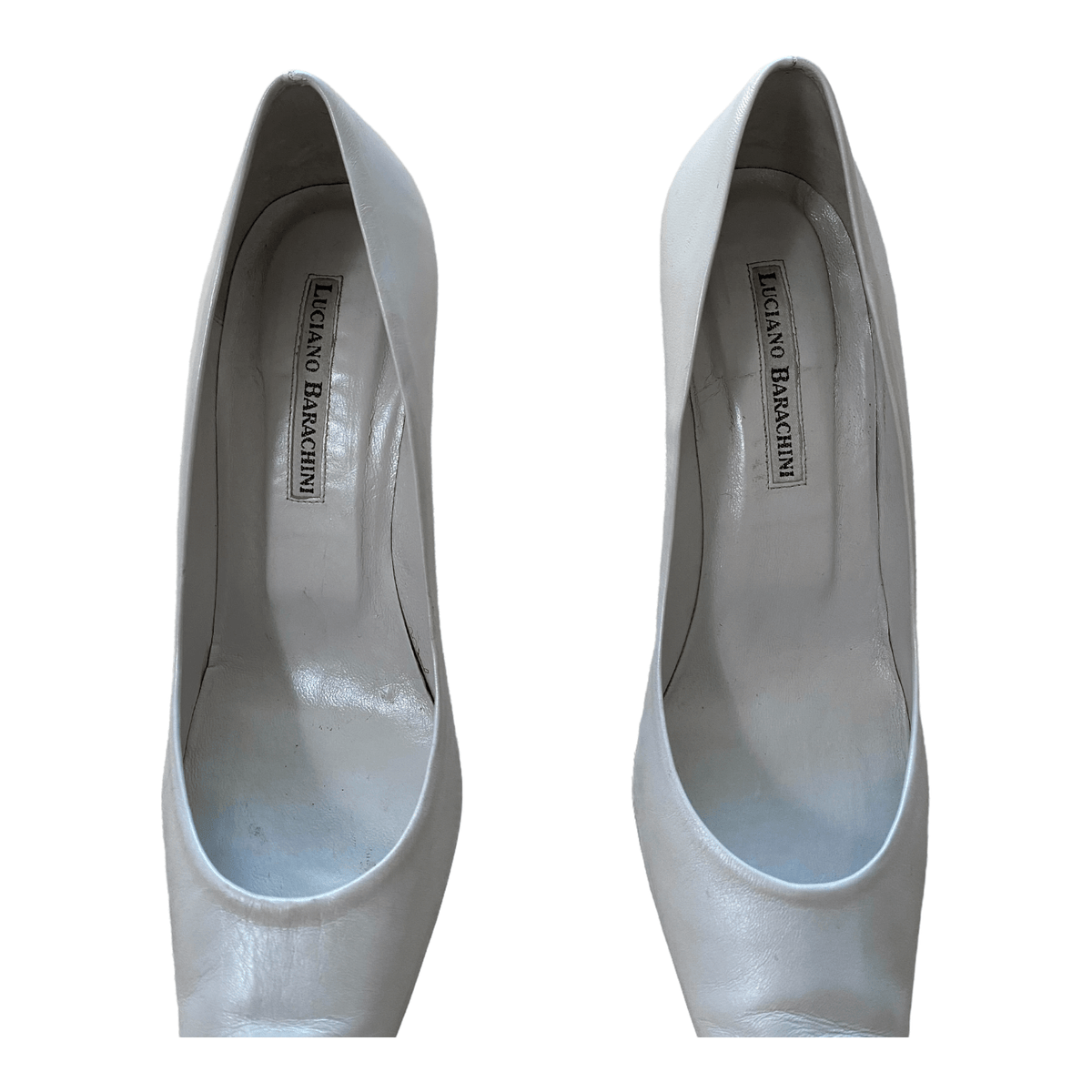 Luciano Barachini Leather Heels White UK 4.5 EU 37.5 - Ava & Iva