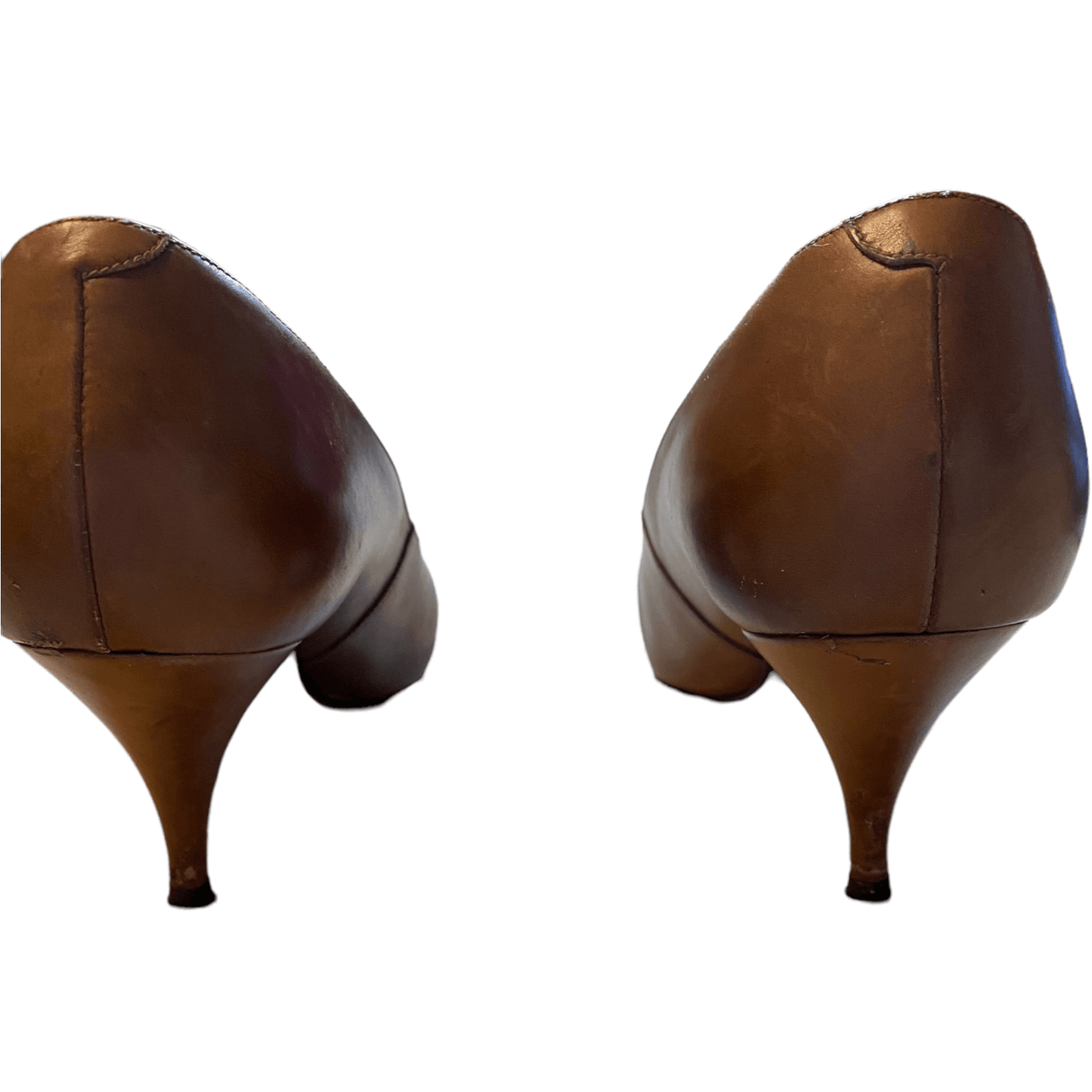 Walder Leather Court Shoes Brown UK 7 EU 40 - Ava & Iva