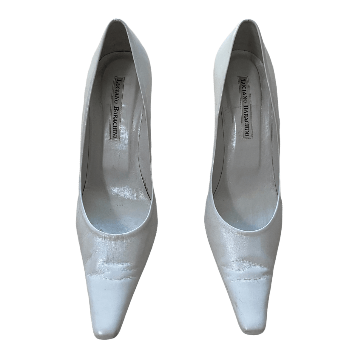 Luciano Barachini Leather Heels White UK 4.5 EU 37.5 - Ava & Iva