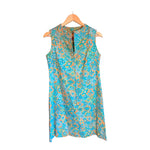 Berkertex Turquoise Patterned Sleeveless Dress UK Size 16 - Ava & Iva