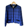 Windsmoor Wool Blue & Black Checked Long Sleeved Jacket UK Size 10 - Ava & Iva