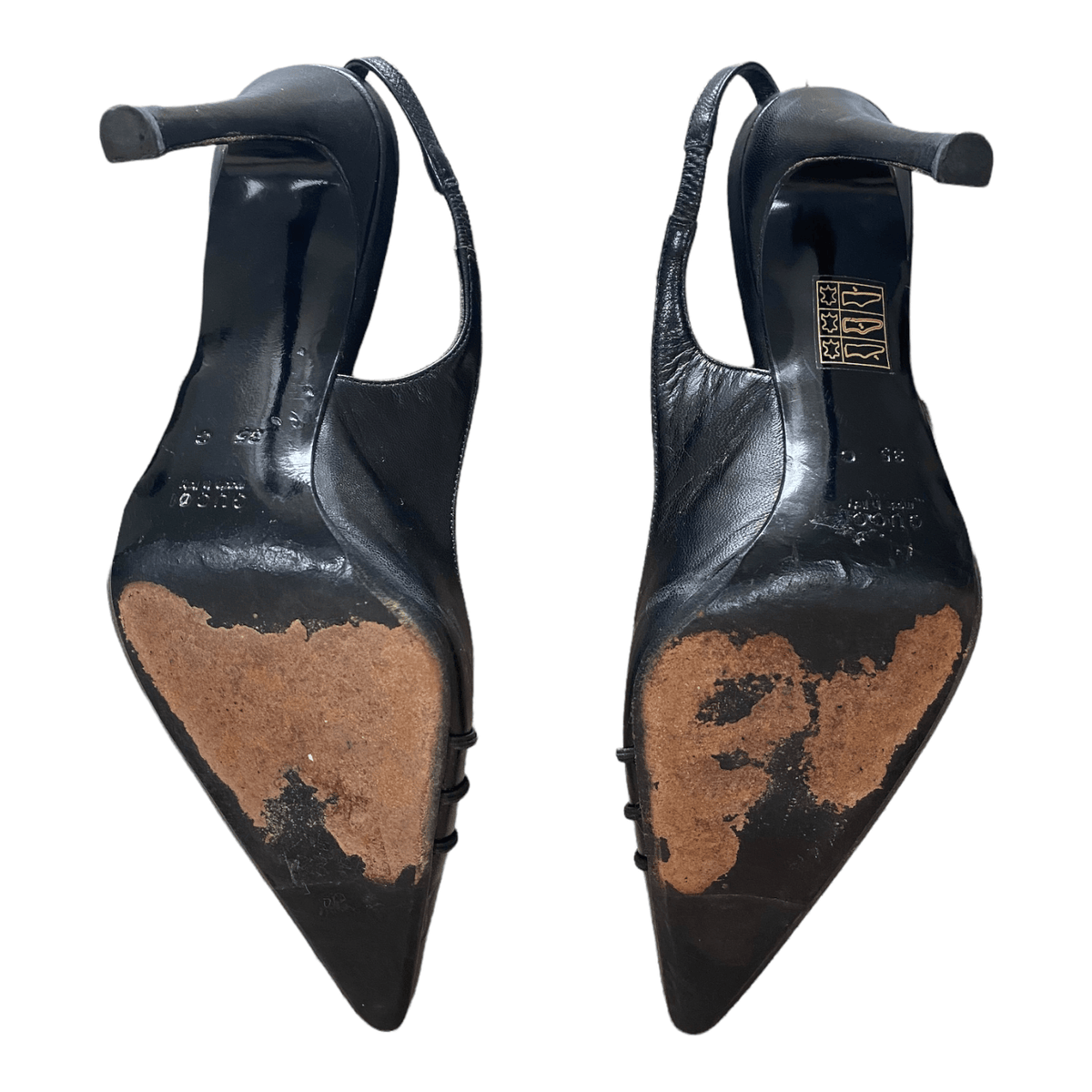 Gucci Leather Kitten Heels Black UK 2 EU 35 - Ava & Iva