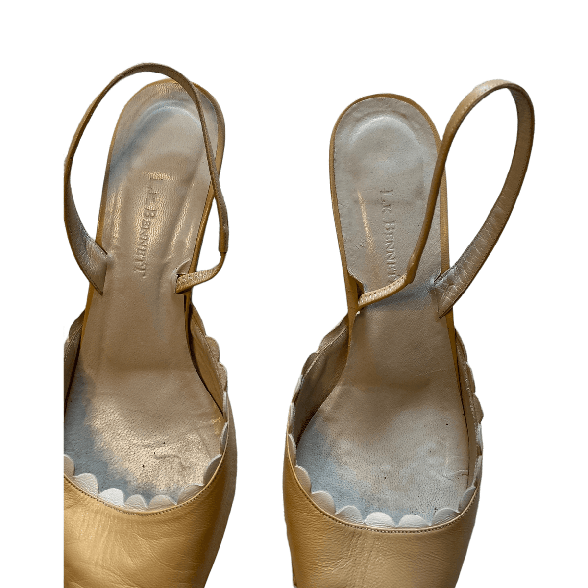 L.K Bennett Leather Kitten Heels Cream UK 7 EU 40 - Ava & Iva