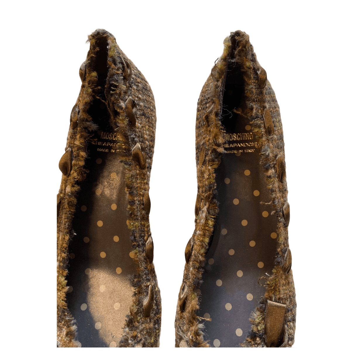 Moschino Tweed Court Shoes Multi UK 7 EU 40 - Ava & Iva