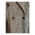 MaxMara Wool Brown & Cream Long Sleeved Coat UK Size 14 - Ava & Iva